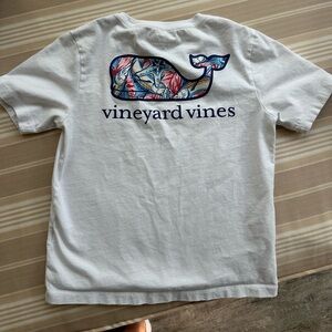 Vineyard Vines Kids Tee with Floral Whale Design